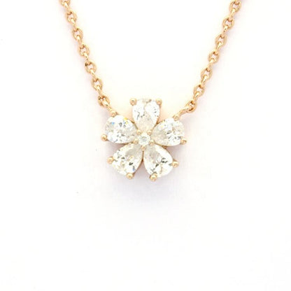 North & Pearl CZ Flower Pendant Necklace product thumbnail 1
